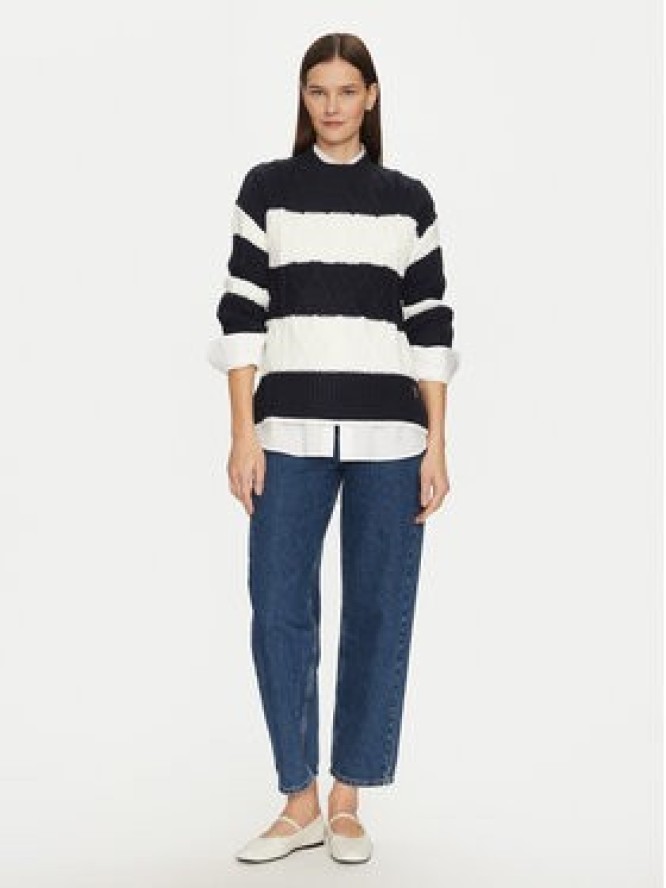 U.S. Polo Assn. Sweter WUP1175 Granatowy Relaxed Fit