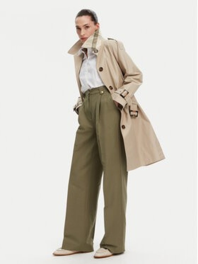 Barbour Spodnie materiałowe Ava LTR0386GN74 Zielony Wide Leg
