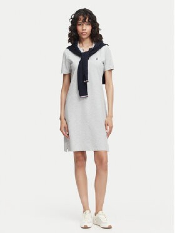 Beverly Hills Polo Club Sukienka codzienna P-SS26W-ABP526591-0461 Szary Regular Fit