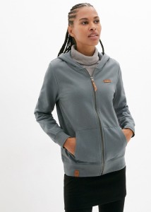 Bluza rozpinana z kapturem, z czystej bawełny