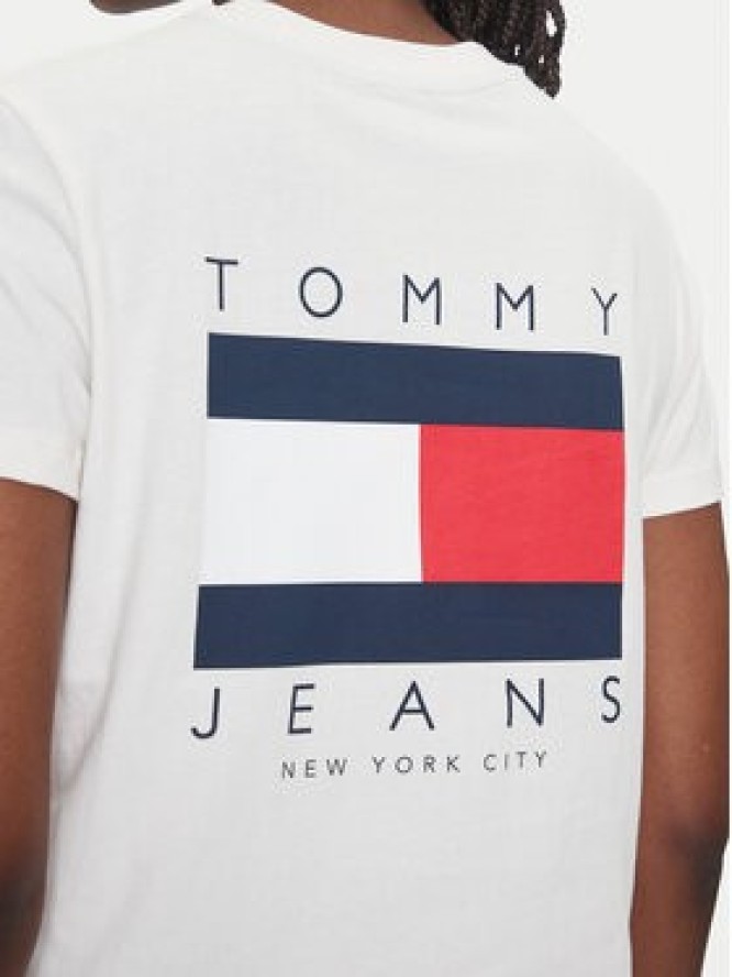 Tommy Jeans T-Shirt DW0DW21423 Biały Regular Fit
