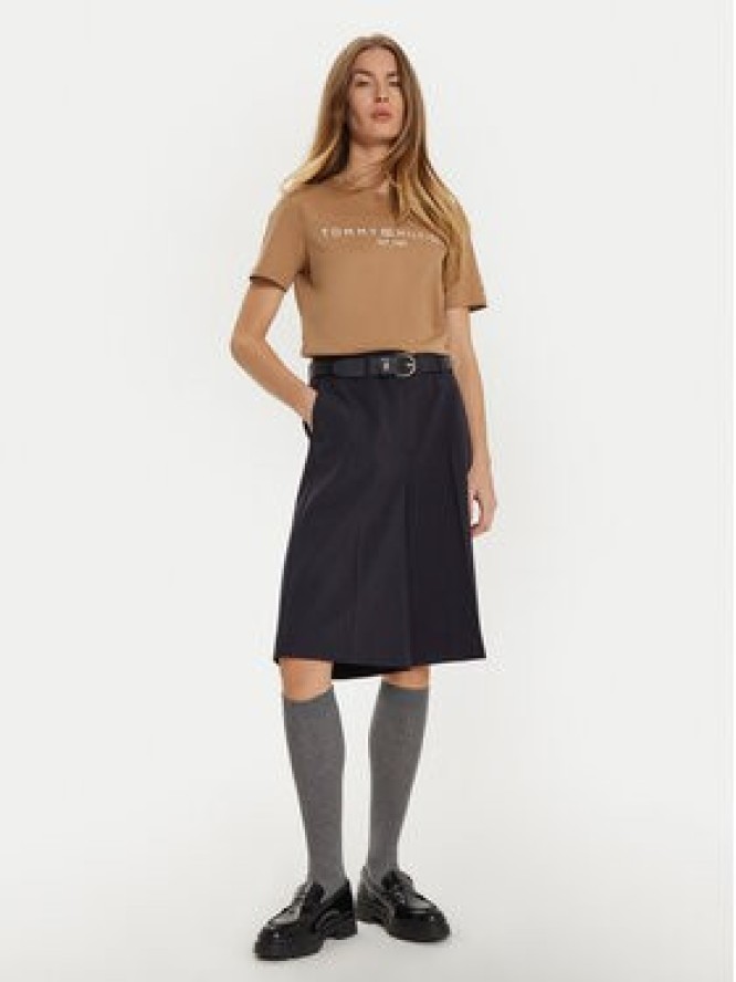 Tommy Hilfiger T-Shirt WW0WW40276 Beżowy Regular Fit