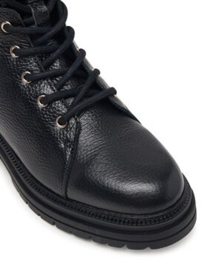 Tommy Hilfiger Trzewiki Th Emboss Grain Leather Boot FW0FW09553 Czarny