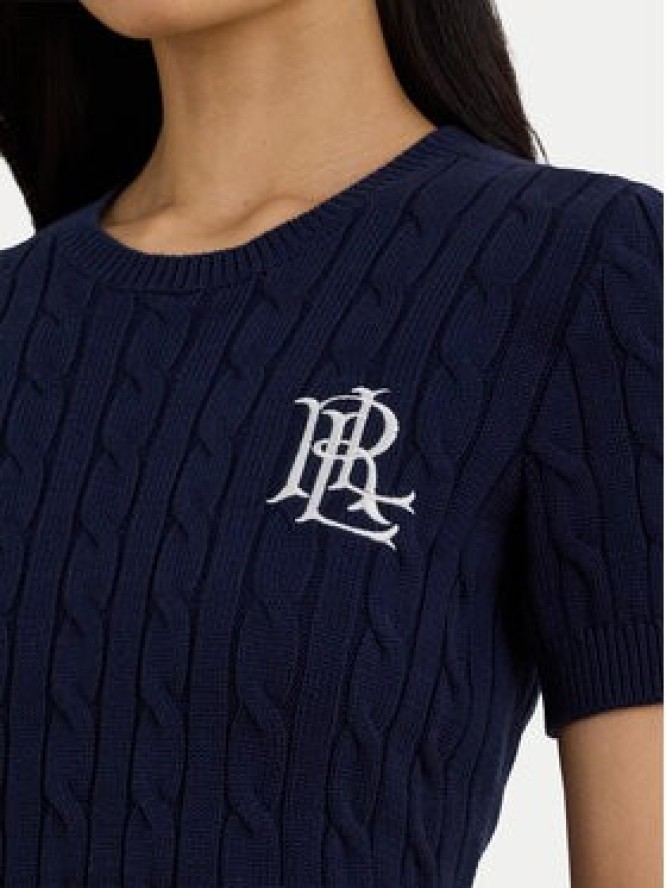 LAUREN RALPH LAUREN Sweter 200P07025001 Granatowy Relaxed Fit