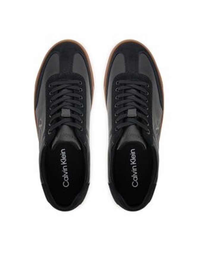 Calvin Klein Sneakersy Low Pro Cups Lth Mix Mg HW0HW02825 Czarny