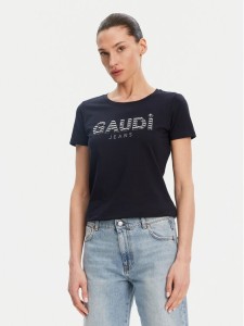 Gaudi T-Shirt 511BD64021 Granatowy Regular Fit