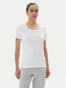 EA7 Emporio Armani T-Shirt 7W000094 AF10373 U0002 Biały Slim Fit