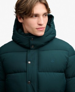 superdry Premium Ripstop Puffer kurtka wodoodporna – Dark Pine Green