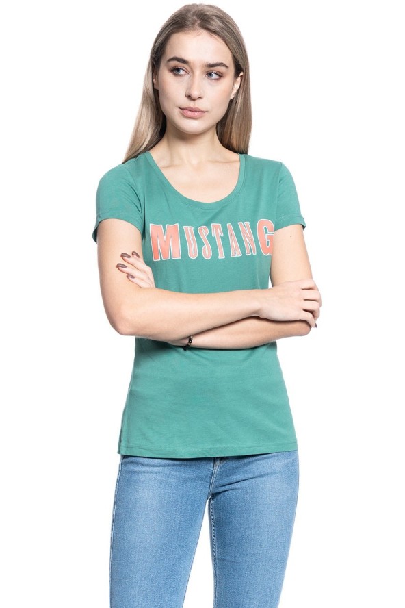 T-SHIRT DAMSKI MUSTANG ALEXIA C PRINT DEEP SEA 1009641 6318