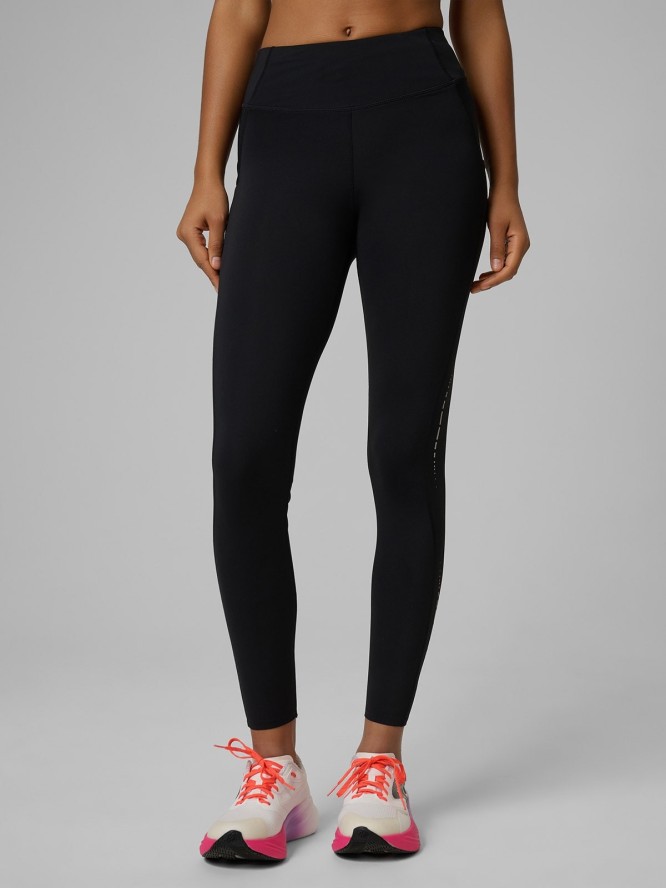 4F Legginsy do biegania szybkoschnące damskie - czarne S