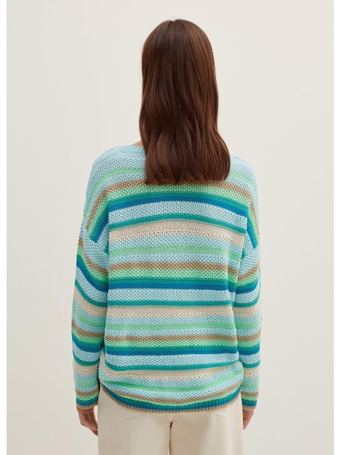 STEFANEL Sweter w kolorze turkusowo-niebieskim rozmiar: L