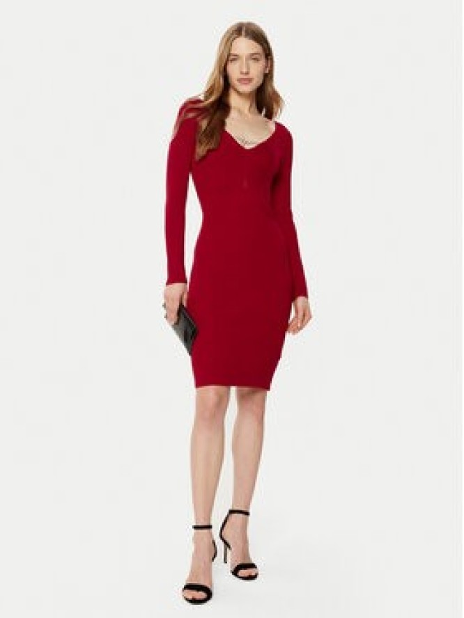 Guess Sukienka dzianinowa W5RK07 Z2YJ2 Czerwony Regular Fit