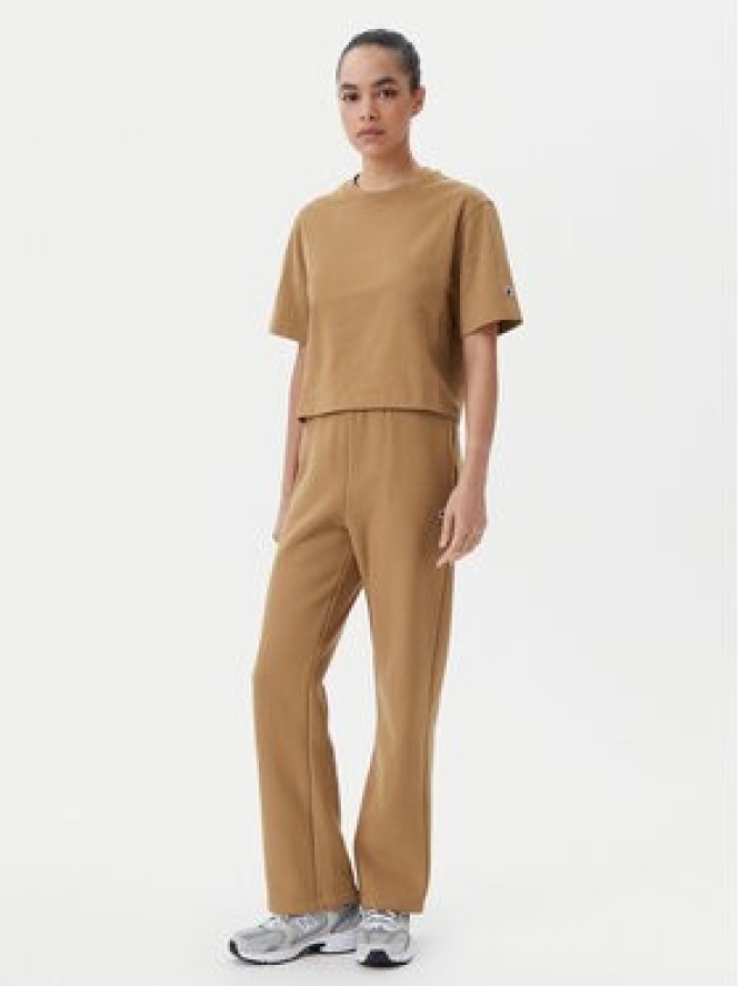 Champion T-Shirt 117874 Beżowy Regular Fit