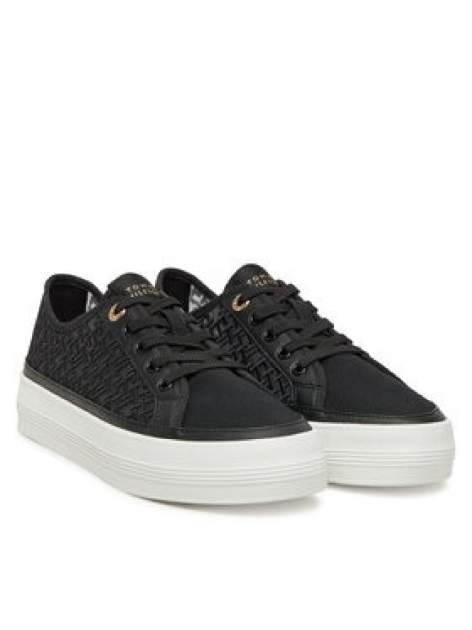 Tommy Hilfiger Sneakersy Vulc Embroidered Sneaker FW0FW08685 Czarny