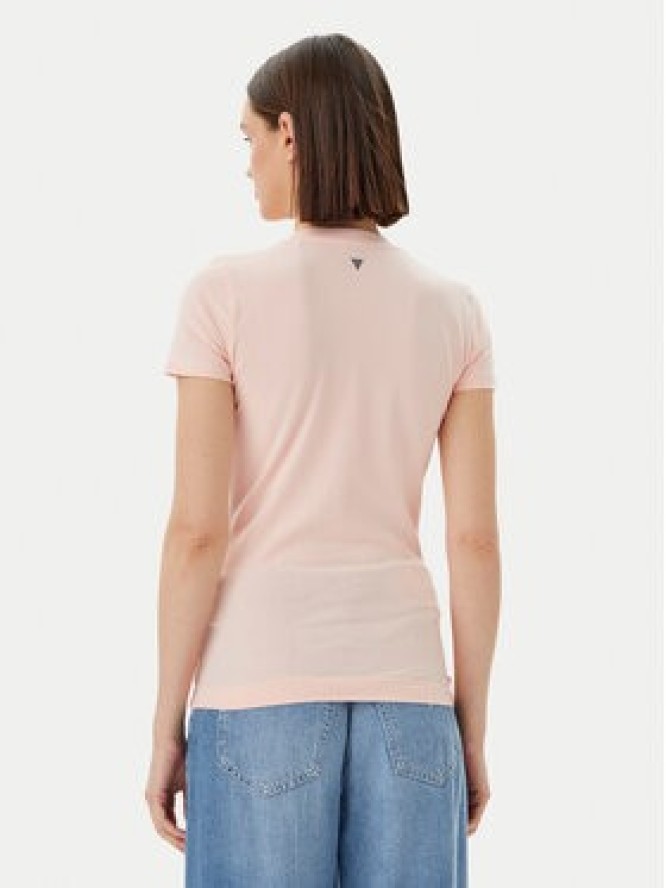 Guess T-Shirt W5GI10 J1314 Różowy Slim Fit