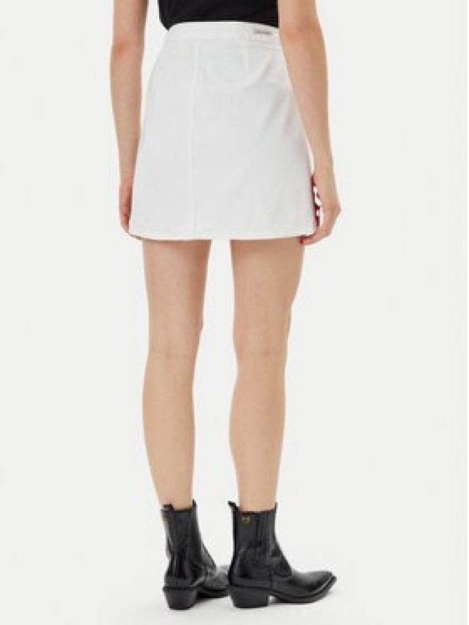 Calvin Klein Jeans Spódnica jeansowa J20J225194 Biały Regular Fit