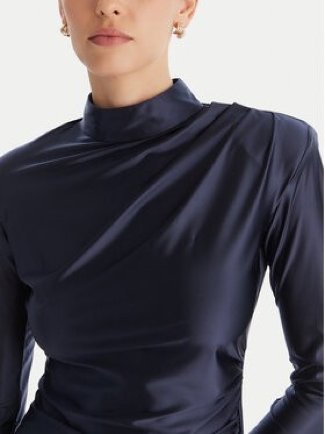 ACCESS FASHION Sukienka koktajlowa 54-3037-170 Granatowy Slim Fit