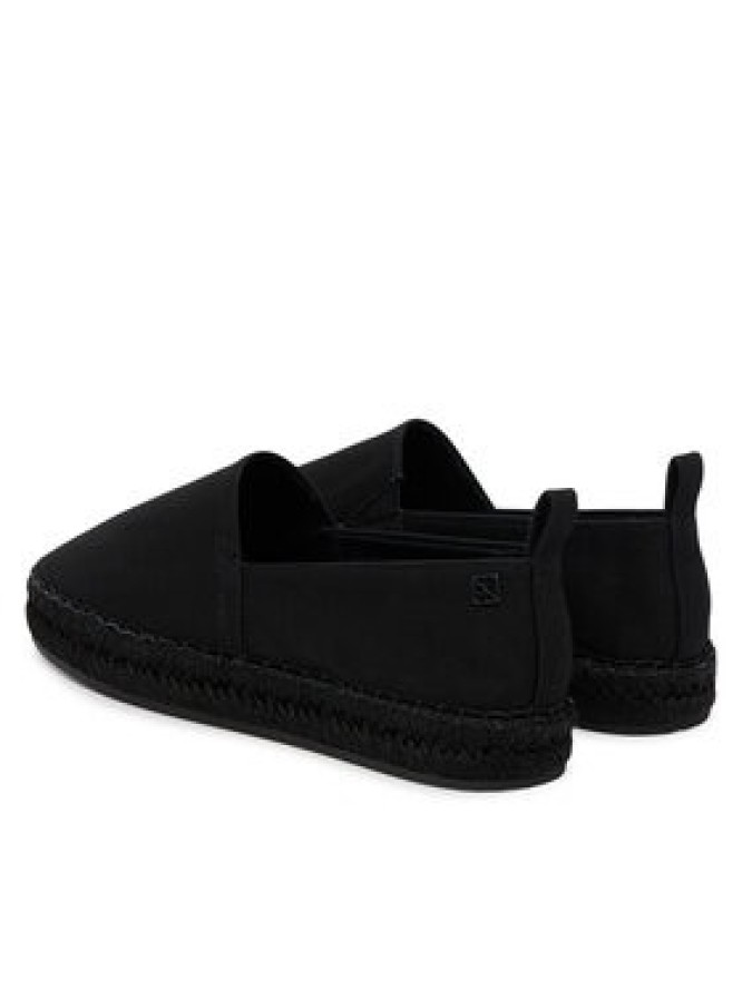 Calvin Klein Espadryle Oblique Espadrille Canvas HW0HW02931 Czarny