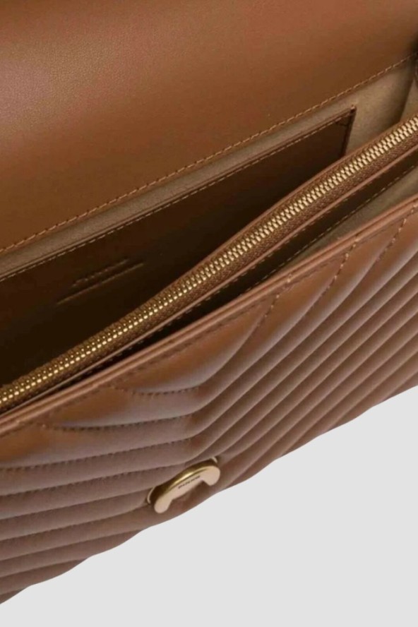 PINKO Brązowa listonoszka damska Love One Classic