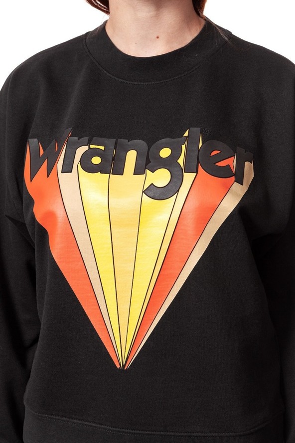 BLUZA WRANGLER RETRO SWEAT FADED BLACK W6085HPV6 112130460