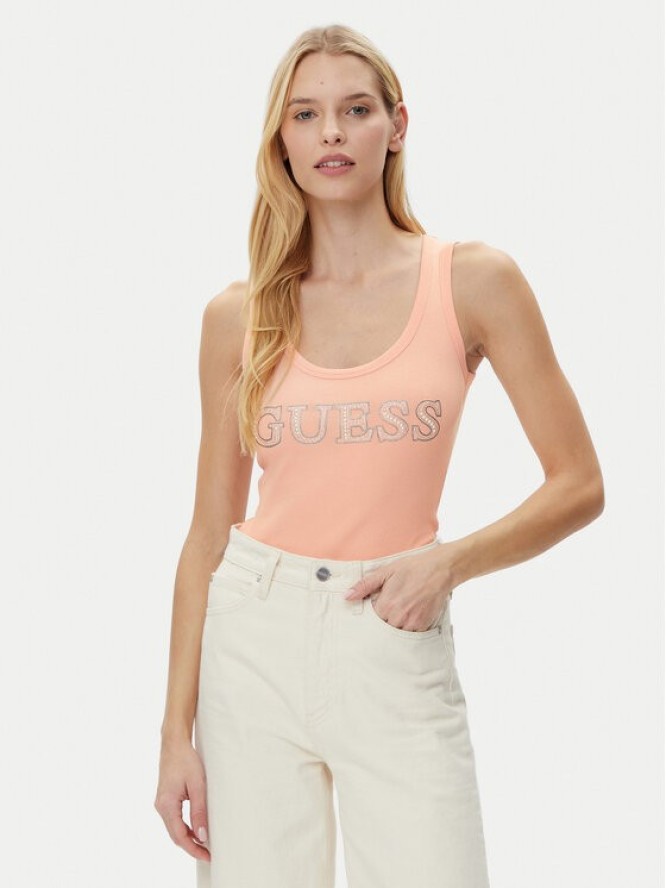Guess Top W5GP29 KA0H1 Beżowy Regular Fit