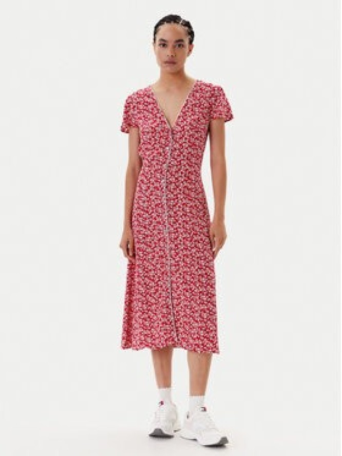 Tommy Jeans Sukienka codzienna DW0DW20884 Czerwony Regular Fit