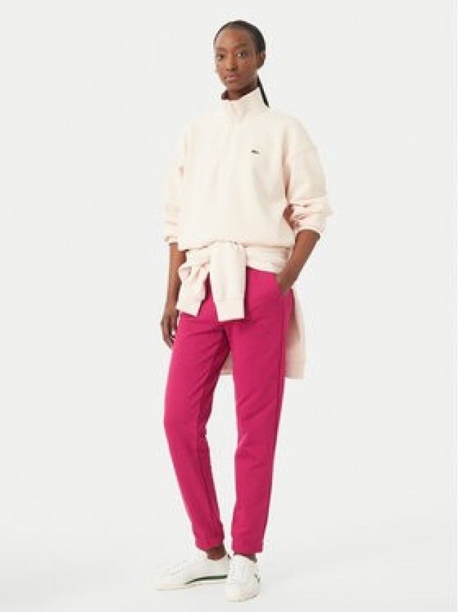 Lacoste Spodnie dresowe XF5268 Różowy ciemny Regular Fit
