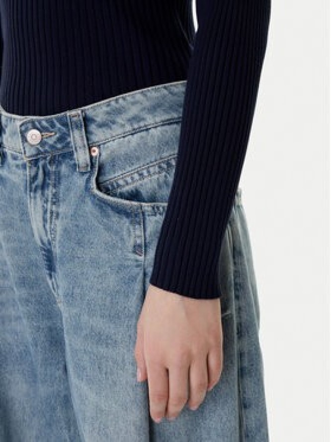 Tommy Jeans Sweter DW0DW22036 Granatowy Slim Fit