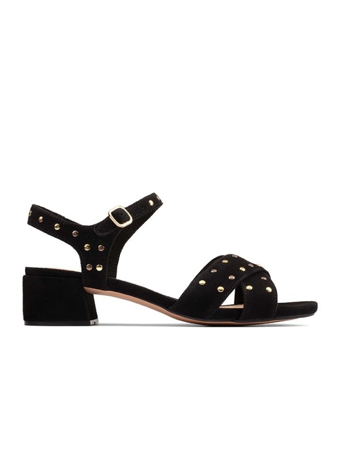 Clarks Skórzane sandały w kolorze czarnym rozmiar: 39,5