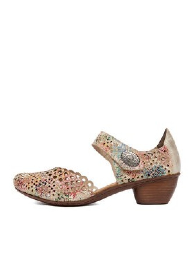 Rieker Półbuty 43753-91 Beżowy