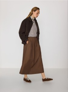 Spódnica midi - brązowy