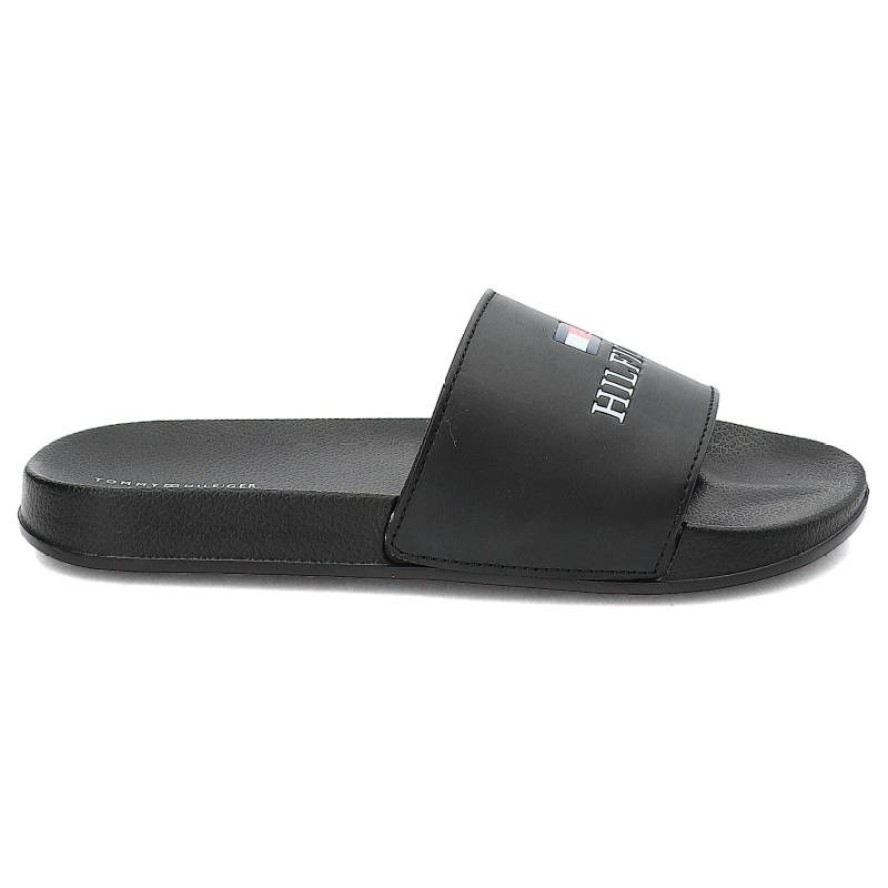 Czarne Klapki Tommy Hilfiger Modne Buty Na Lato