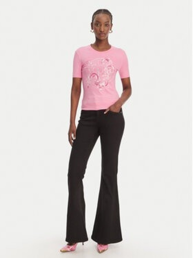 Versace Jeans Couture T-Shirt 80HAHE01 CJ02E Różowy Slim Fit