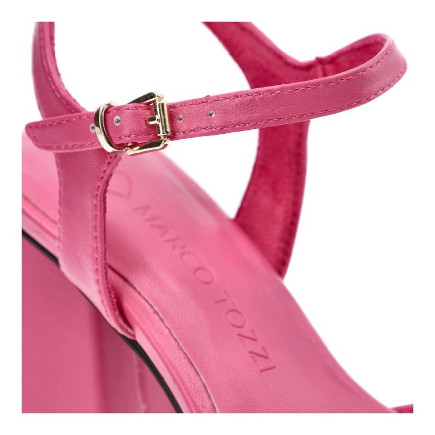 Różowe Sandały Marco Tozzi Stylowe Buty Damskie
