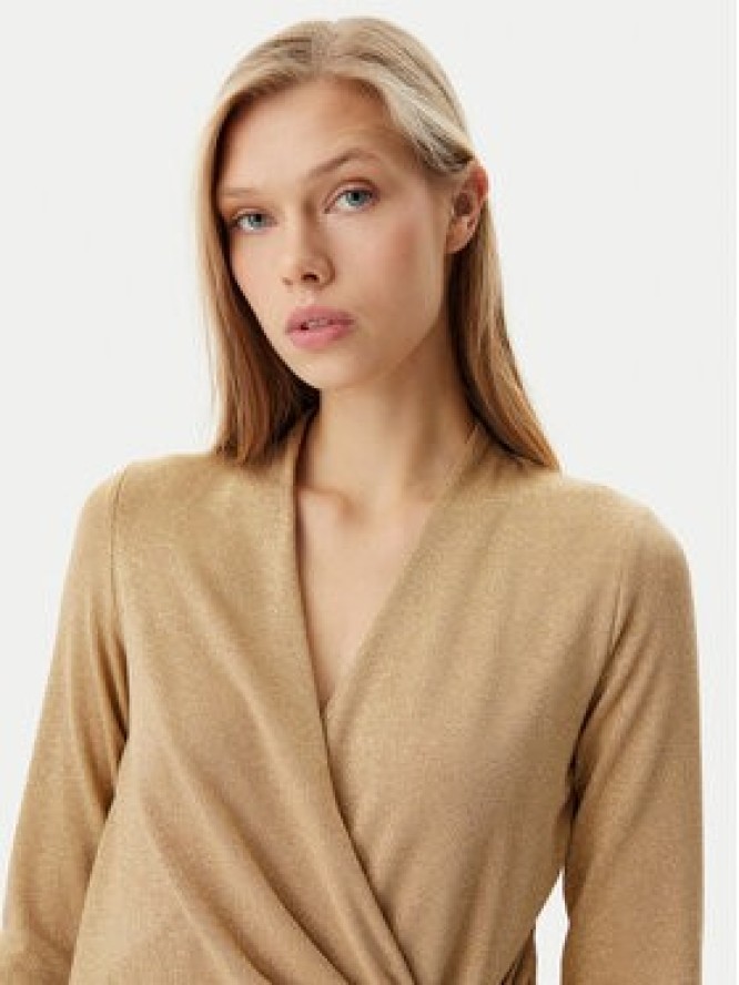 Rinascimento Sukienka koktajlowa CFC0122980003 Złoty Regular Fit