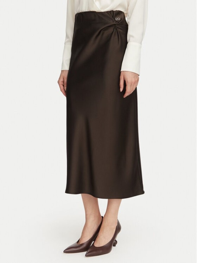 Rinascimento Spódnica midi CFC0130230003 Brązowy ciemny Regular Fit