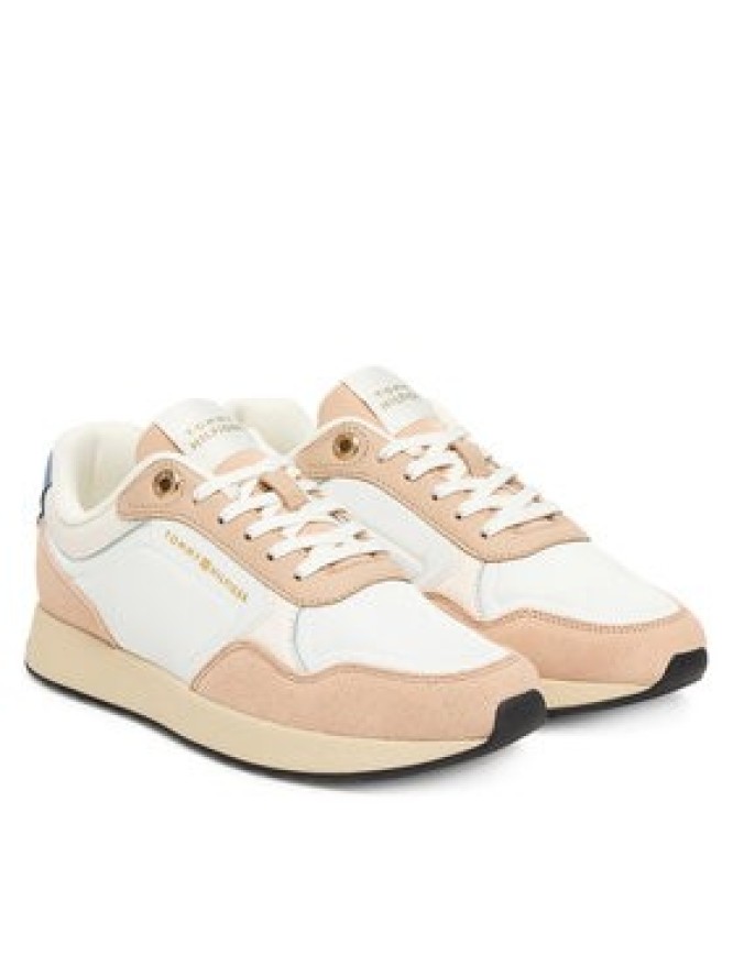 Tommy Hilfiger Sneakersy Mix Material Runner FW0FW08950 Écru