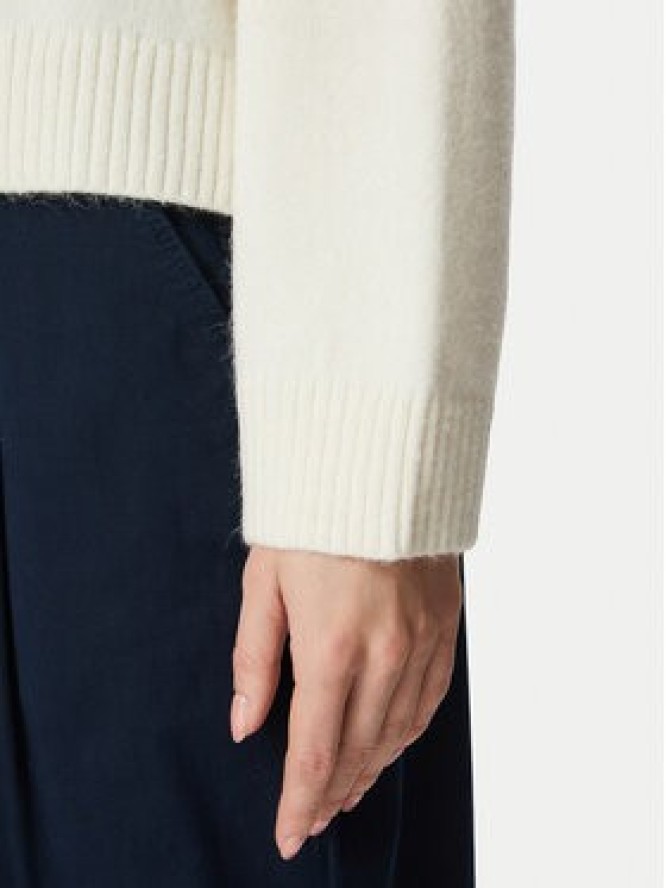 Tommy Jeans Sweter Fluffy Badge DW0DW23831 Biały Regular Fit
