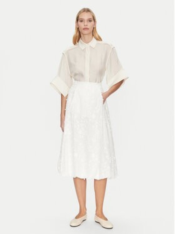 Munthe Spódnica trapezowa Fiamma 251122225125 Écru Regular Fit