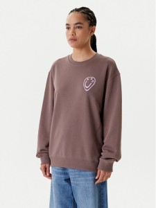 HUGO Bluza 50545052 Brązowy Oversize