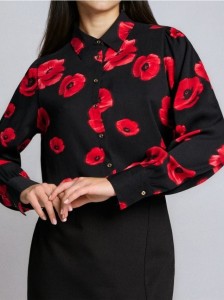 Koszula z wiskozy - czarny