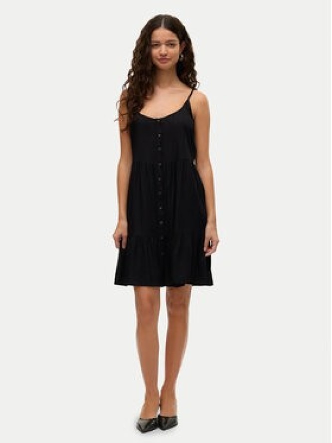 Vero Moda Sukienka letnia Bumpy 10325283 Czarny Loose Fit