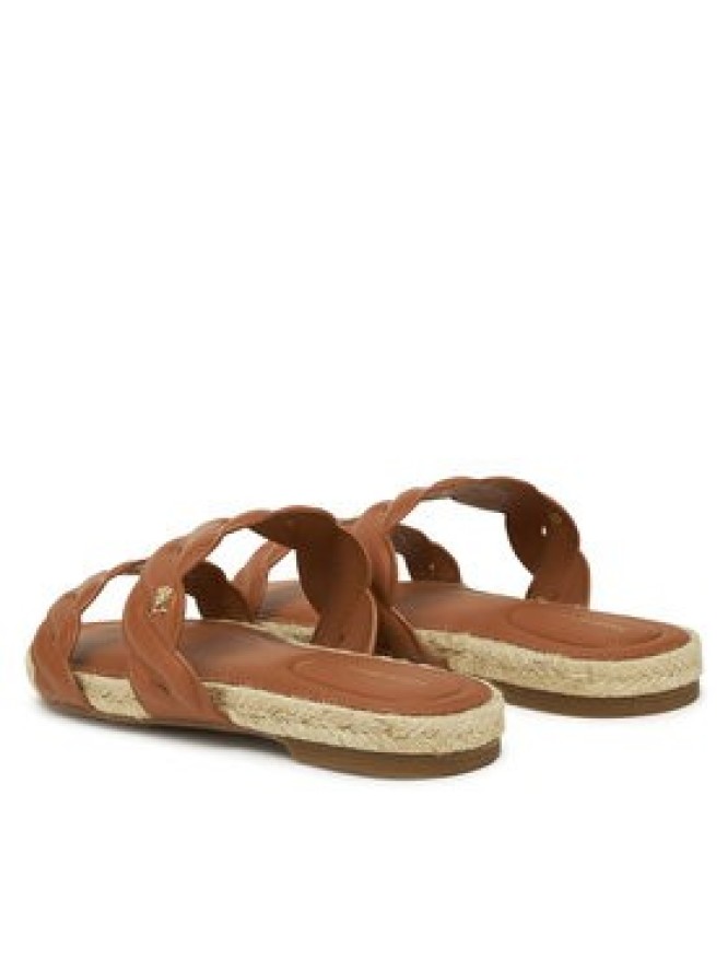 Tommy Hilfiger Espadryle Leather Rope Espadrille Mule FW0FW08503 Brązowy