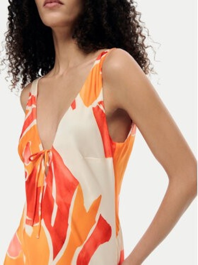 Desigual Sukienka letnia Delilah 26SWVW44 Pomarańczowy Regular Fit