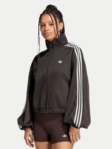 adidas Bluza Lace Oversized Archive Track Top LG4278 Brązowy Regular Fit