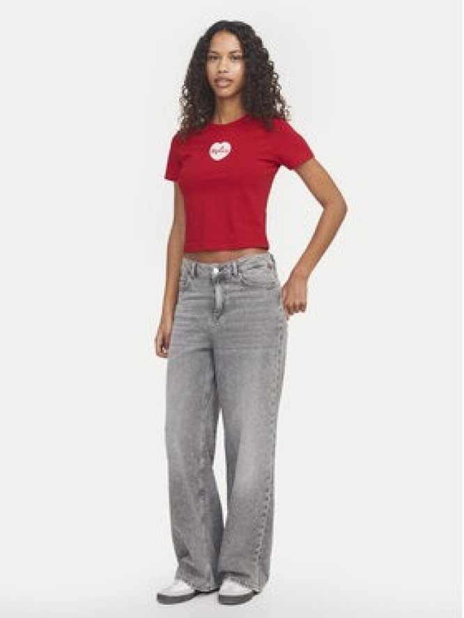 JJXX T-Shirt Gigi 12277657 Czerwony Stretch Fit