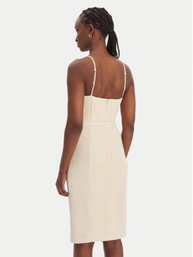 Guess Sukienka koktajlowa W6RK0G KC9O0 Beżowy Regular Fit