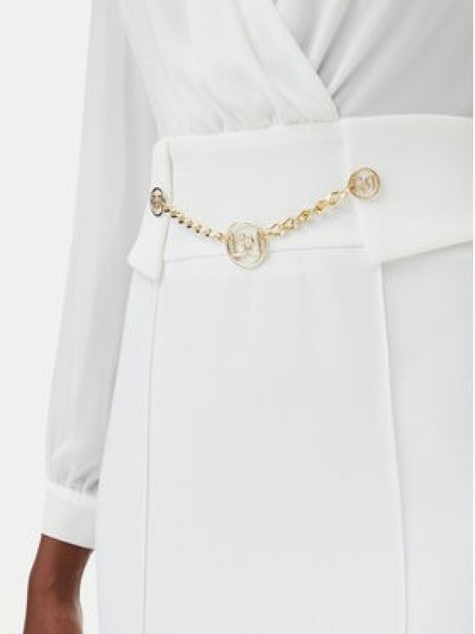 Rinascimento Sukienka koktajlowa CFC0123289003 Biały Regular Fit