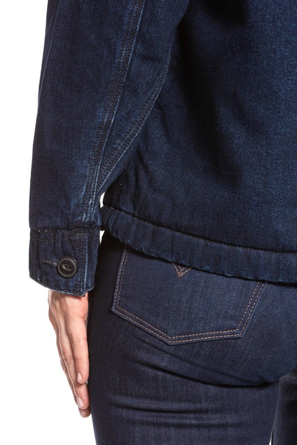 DAMSKA KURTKA JEANSOWA LEE SHERPA CHORE JACKET BROOME L54FCZXK 112112773