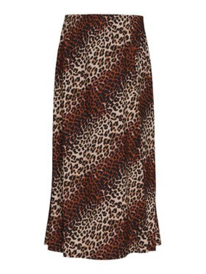 Pieces Spódnica midi Nya 17147811 Brązowy Regular Fit